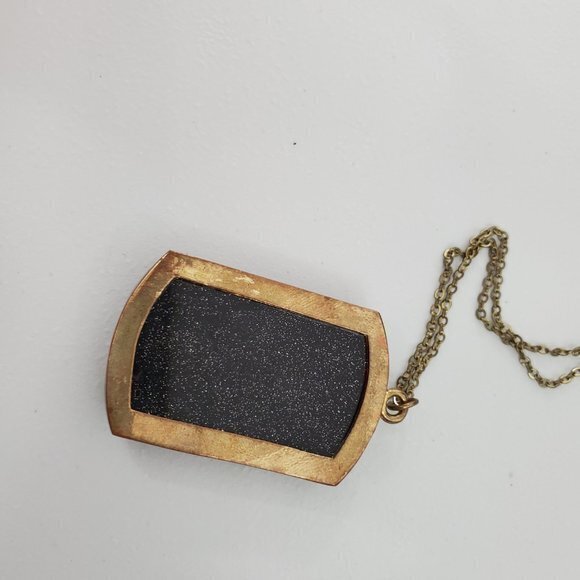 Pendant Black Necklace Sparkle Glitter Chain Facet - Picture 4 of 8